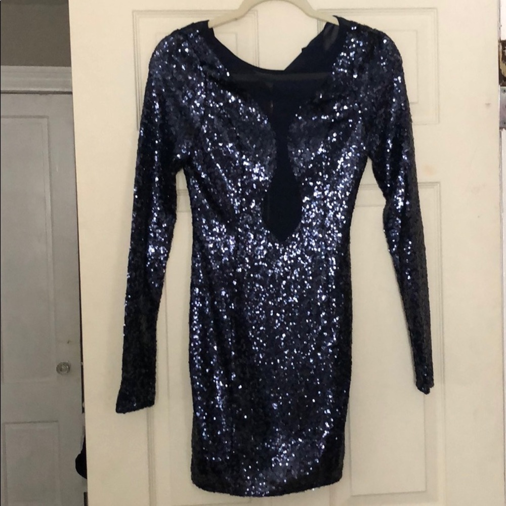 Navy Blue sequin dress